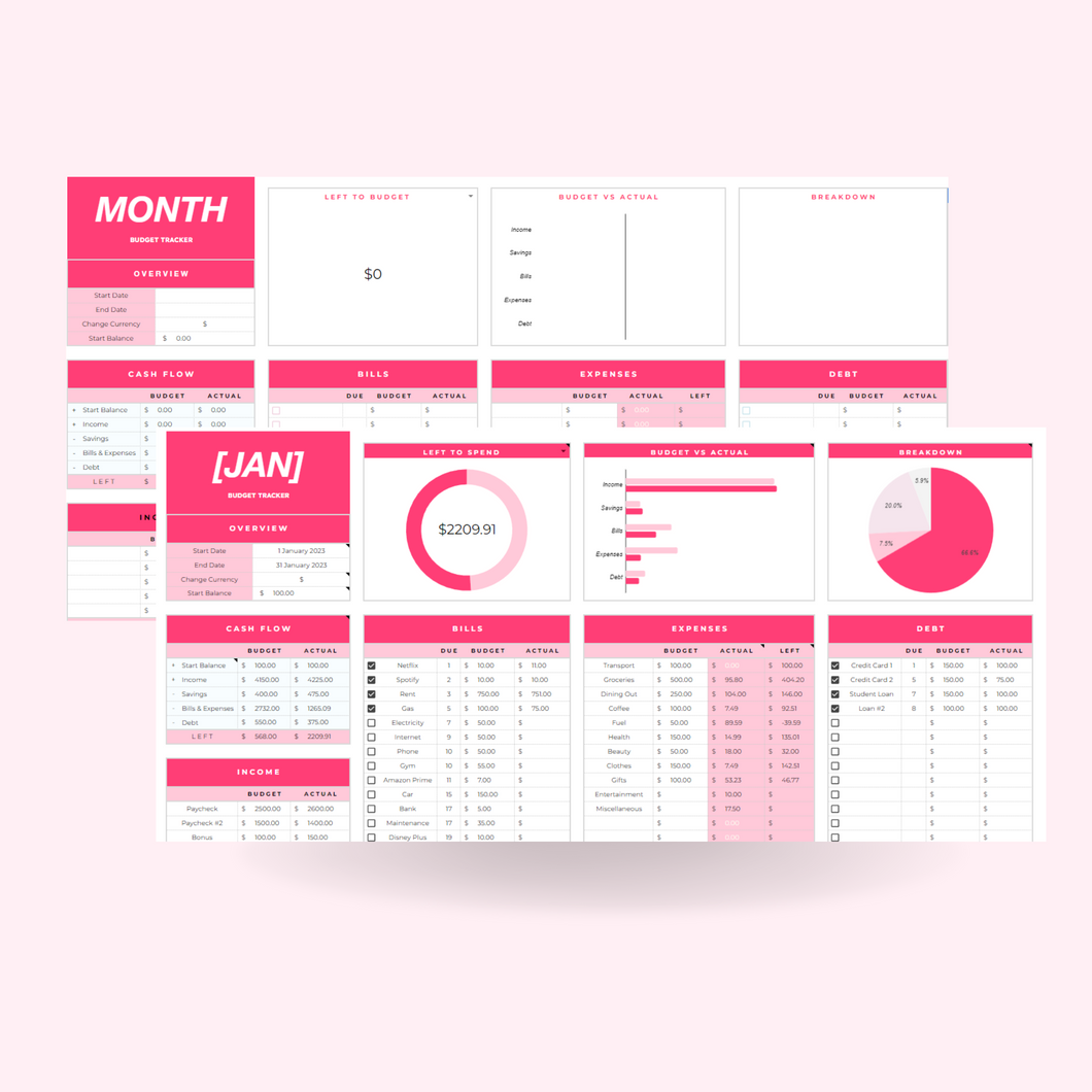 Monthly Budget Tracker