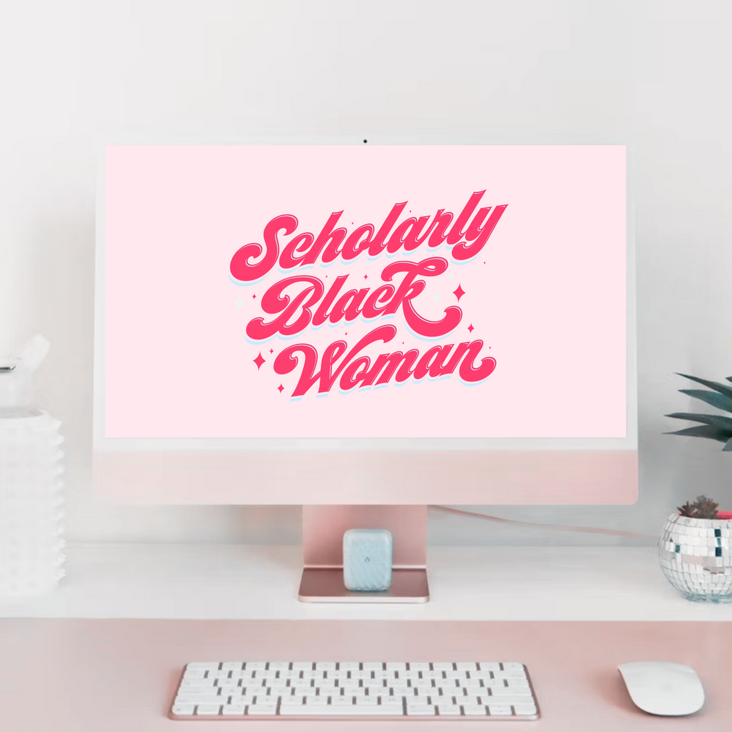 Scholarly Black Woman Desktop Wallpaper