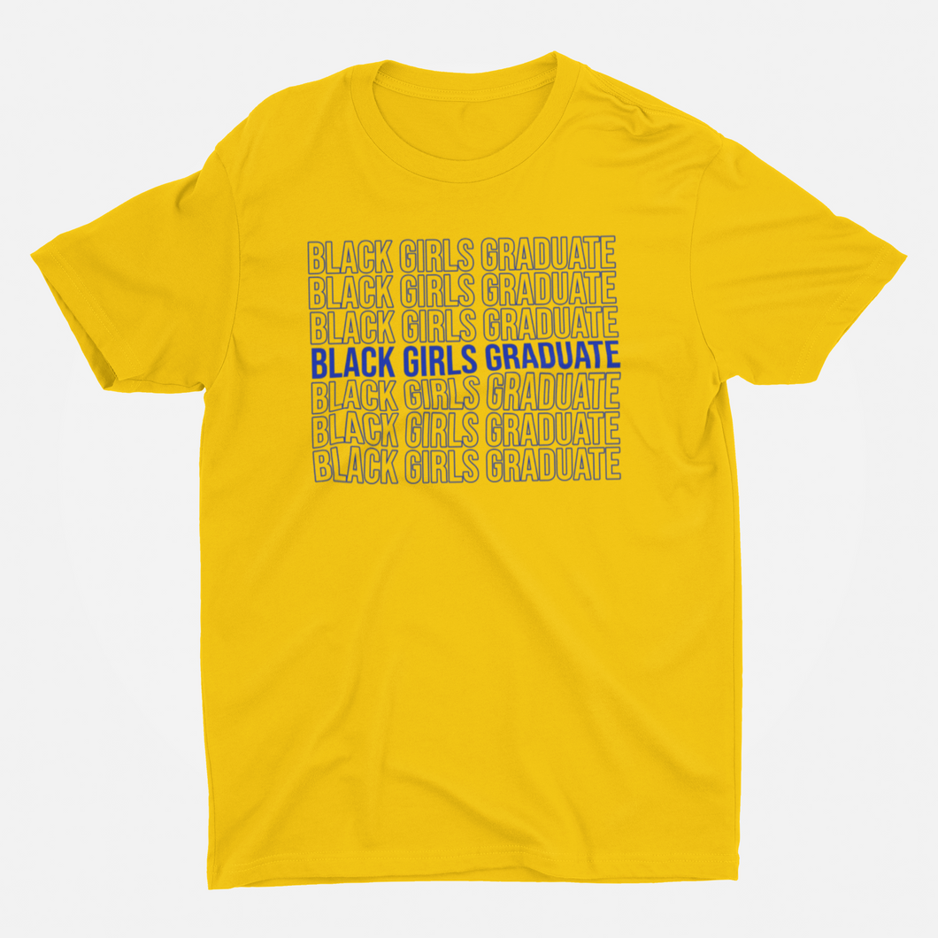 Black Girls Graduate (Royal Blue/Gold)